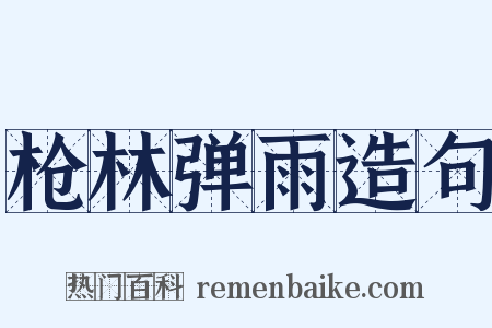 枪林弹雨造句是什么意思的图片